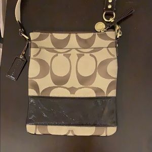 Coach tan and brown crossbody